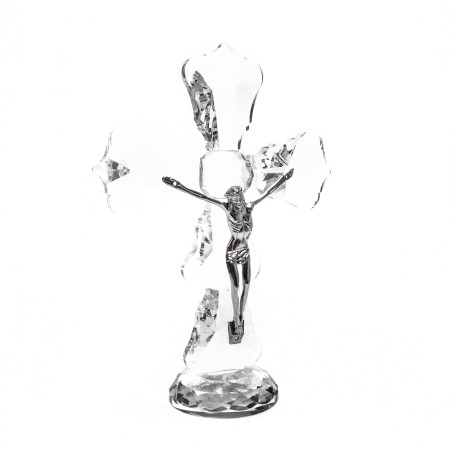 CRUCIFIXO DE CRISTAL - 18,5CM