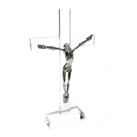 CRUCIFIXO TRANSPARENTE - 22CM