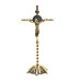 CRUCIFIXO EM METAL TRABALHADO - DOURADO - 23CM