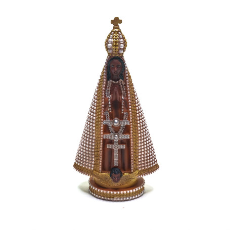 IMAGEM APARECIDA - PÉROLA EM RESINA - 20CM - BEGE