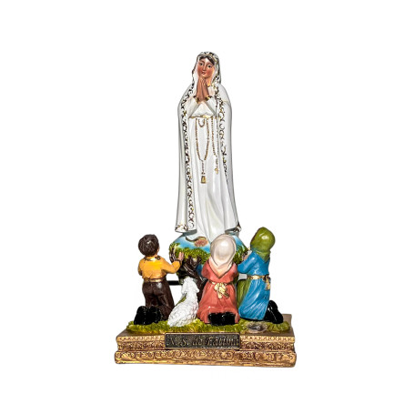 IMAGEM NOSSA SENHORA DE FÁTIMA - COM PASTORES - 23CM