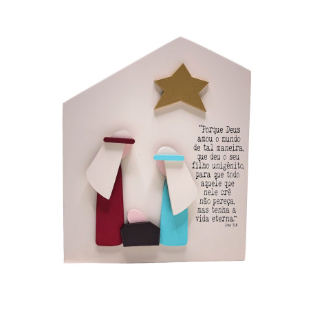 PLACA DE MESA - CASINHA - PRESÉPIO 