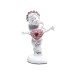 ANJO COM CORAÇÃO DE FLORES - 17,5CM