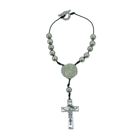 DEZENA DE CARRO - DUAS CRUZES - PRATA ABS