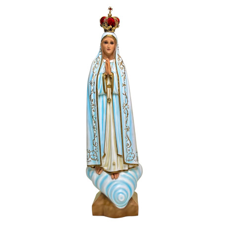 IMAGEM NOSSA SENHORA DE FÁTIMA - OLHOS DE VIDRO - 68CM
