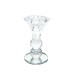 CASTIÇAL DE VIDRO COM BASE ESPELHADA - 10,5CM