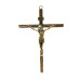 CRUCIFIXO DE PAREDE EM METAL - DOURADO