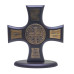 CRUZ COM ORAÇÃO DE SÃO BENTO - ESCURA COM DOURADO 