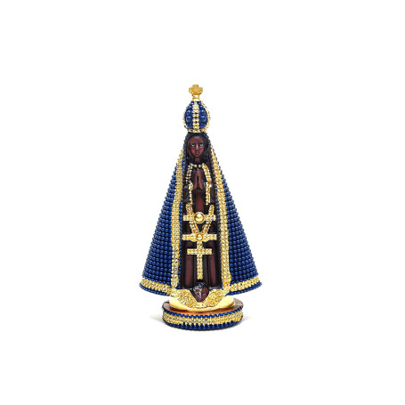 IMAGEM APARECIDA - PÉROLA EM RESINA - 15CM - AZUL