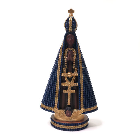 IMAGEM APARECIDA - PÉROLA EM RESINA - 33,5CM - AZUL 