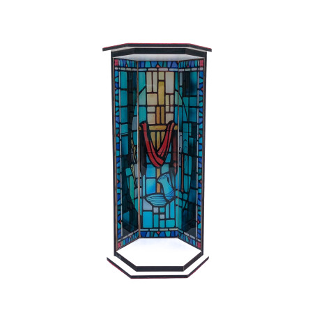 ORATÓRIO PARA MESA - MDF - CRUZ DO RESSUSCITADO - 23,5CM