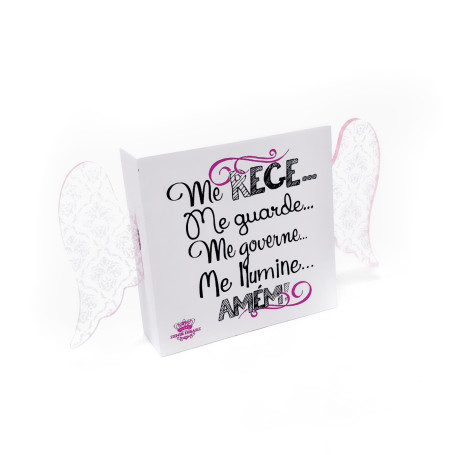 PLACA DE MESA COM ASAS - ROSA