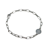 PULSEIRA DE AÇO COM MEDALHA PRATA VELHA - SÃO BENTO