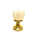 VELA ARTIFICIAL COM CASTIÇAL - FLOR - DOURADA