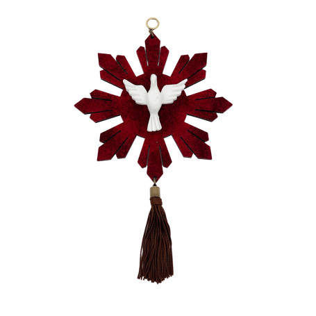 ADORNO DE PORTA - MDF - ESPÍRITO SANTO - VERMELHO