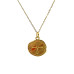 COLAR - MEDALHA DUAS CRUZES - DOURADA - 2,3CM