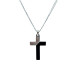 COLAR - CRUCIFIXO - PRETO COM PRATA