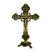 CRUCIFIXO COM BASE - 20CM - ENVELHECIDA - DOURADA