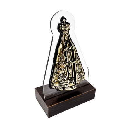 ADORNO DE ACRÍLICO - NOSSA SENHORA APARECIDA - DOURADA - 12CM