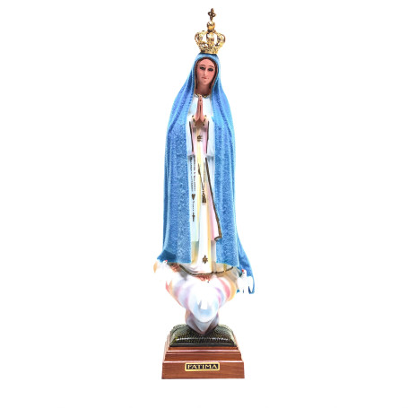  IMAGEM NOSSA SENHORA DE FÁTIMA PORTUGUESA - 42CM - PLURICOLOR - OLHOS DE VIDRO