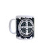 CANECA DE CERÂMICA - SÃO BENTO - BRANCA COM PRETO