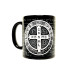CANECA DE CERÂMICA - SÃO BENTO - PRETA E BRANCA