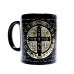 CANECA DE CERÂMICA - SÃO BENTO - PRETA E DOURADA