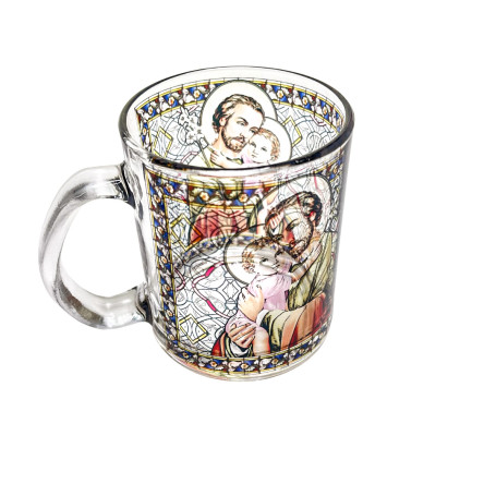 CANECA DE VIDRO - SÃO JOSÉ VITRAL