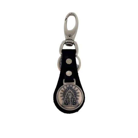CHAVEIRO DE COURO LUXO - APARECIDA - PRETO