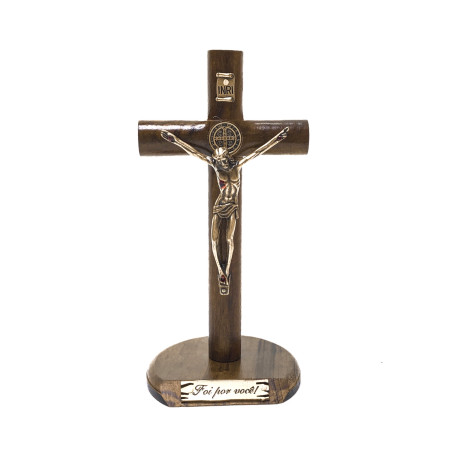 CRUCIFIXO DE MESA - FOI POR VOCÊ - 19CM 