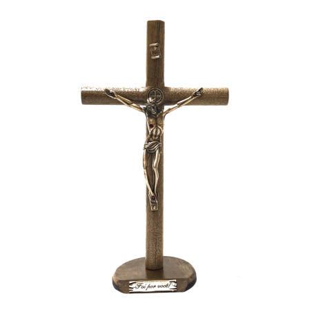 CRUCIFIXO DE MESA - FOI POR VOCÊ - 27CM 