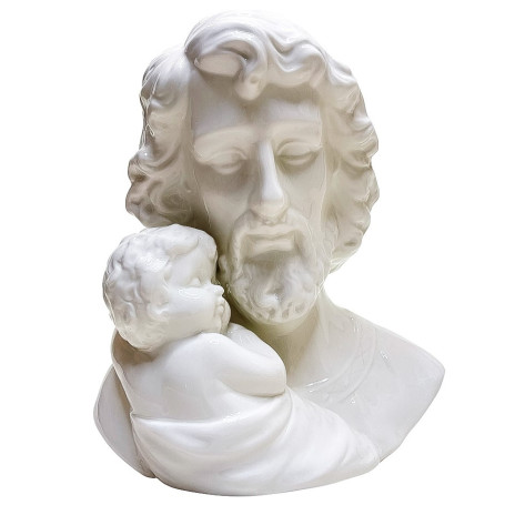 IMAGEM DE PORCELANA - SÃO JOSÉ - 30CM - BRANCO