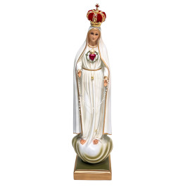 IMAGEM NOSSA SENHORA DE FÁTIMA COM CORAÇÃO EXPOSTO - 64CM