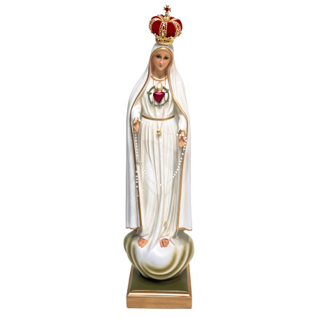 IMAGEM NOSSA SENHORA DE FÁTIMA COM CORAÇÃO EXPOSTO - 64CM
