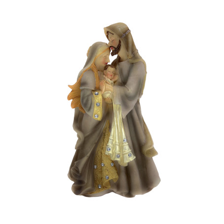 IMAGEM SAGRADA FAMÍLIA - NUDE COM STRASS - 20CM