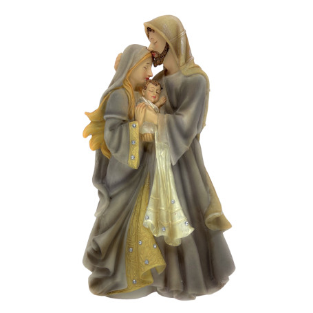 IMAGEM SAGRADA FAMÍLIA - NUDE COM STRASS - 30CM