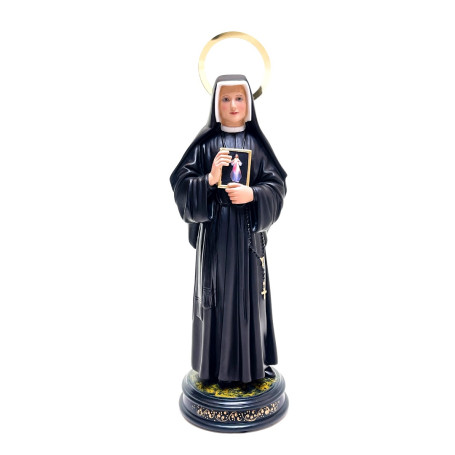 IMAGEM SANTA FAUSTINA COM JESUS MISERICORDIOSO - 35CM