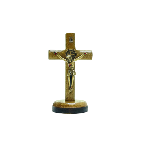 MINI CRUCIFIXO DE MESA - FOI POR VOCÊ - 8CM 