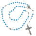 TERÇO DE CRISTAL - NOSSA SENHORA - CORAÇÃO - AZUL