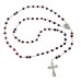 TERÇO DE CRISTAL - NOSSA SENHORA COM MENINO JESUS - ROXO