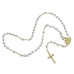 TERÇO DE CRISTAL - NOSSA SENHORA DAS GRAÇAS - BRANCO
