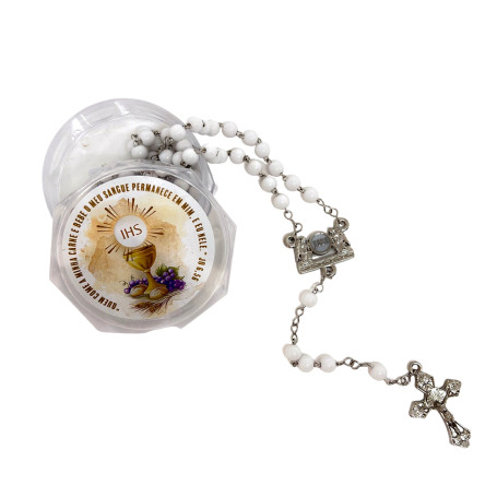 TERCO EUCARISTIA - BRANCO - 6MM - COM CAIXINHA