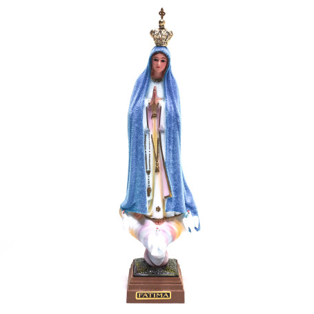  IMAGEM NOSSA SENHORA DE FÁTIMA PORTUGUESA - 33CM - PLURICOLOR - OLHOS DE VIDRO