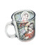 CANECA DE VIDRO - SAGRADO CORAÇÃO DE MARIA E JESUS - VITRAL
