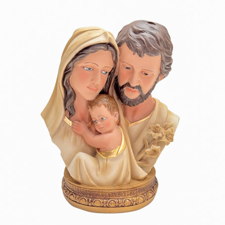 IMAGEM BUSTO SAGRADA FAMÍLIA - 21CM - MARFIM
