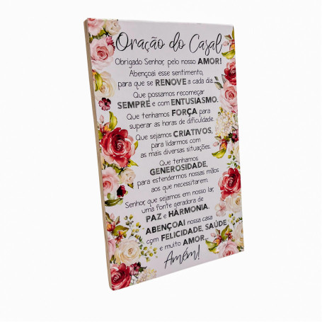 PLACA DE MESA DECOUPADA - ORAÇÃO DO DIVINO ESPÍRITO SANTO