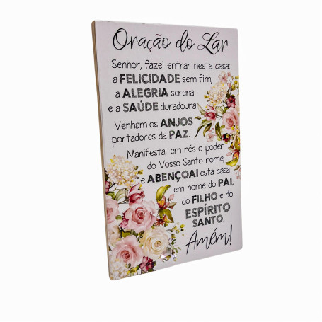 PLACA DE MESA DECOUPADA - ORAÇÃO DO LAR