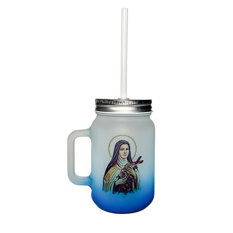 COPO COM CANUDO - SANTA TERESINHA - AZUL