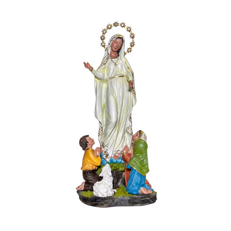 IMAGEM NOSSA SENHORA DE FÁTIMA - COM PASTORINHOS - 33CM