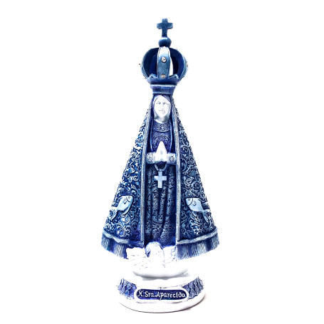 IMAGEM APARECIDA MILAGRE - 30CM - AZUL